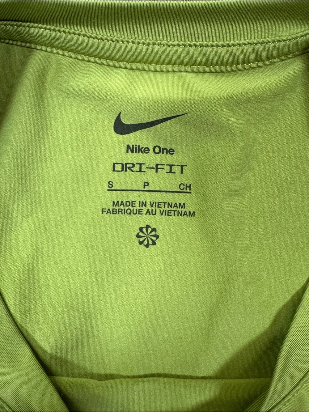 Nike One Dri-Fit Running T-Shirt Lime Green Size Small